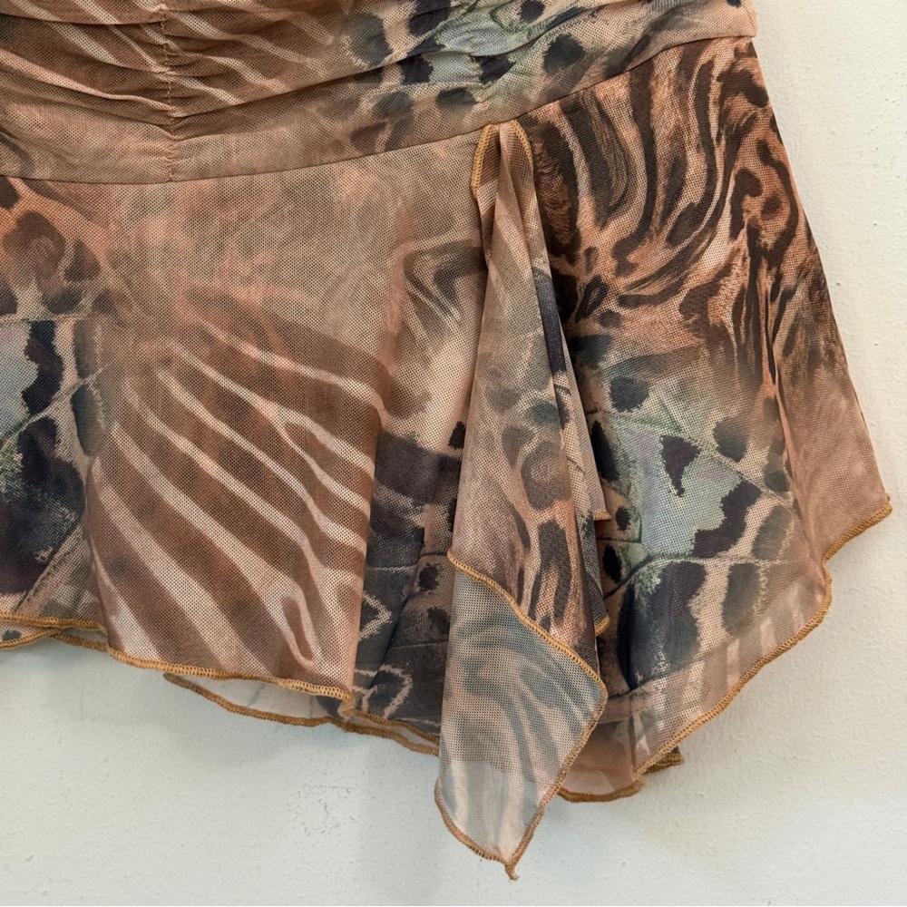 I.AM.GIA Animal Print Asymmetrical Skirt S - Picture 4 of 6